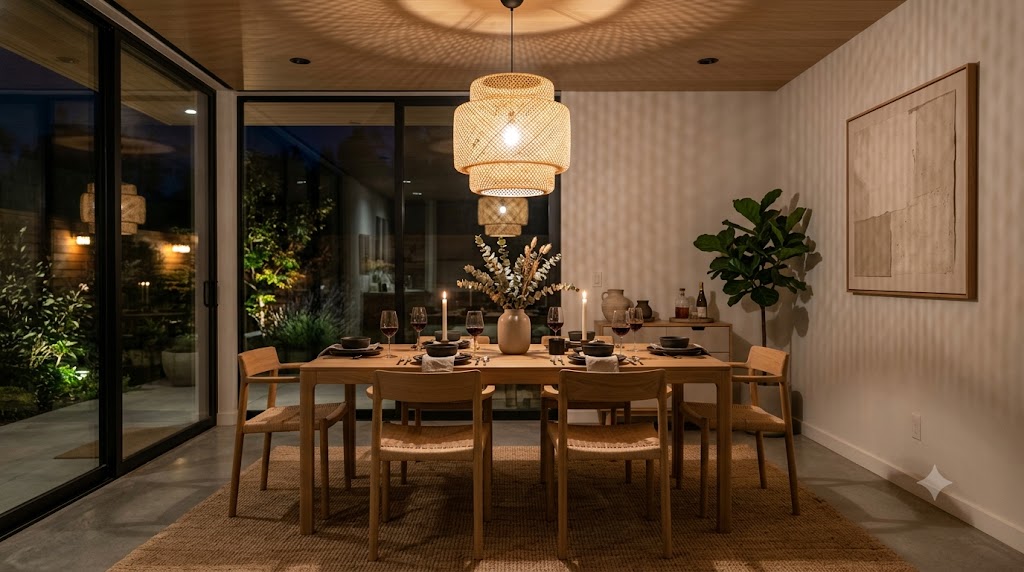 Rattan Pendant Lighting Oversized Dome